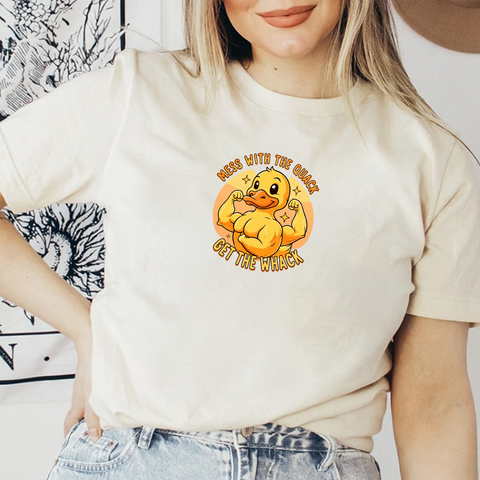 Mess with the Quack – Funny Duck T-Shirt with Attitude